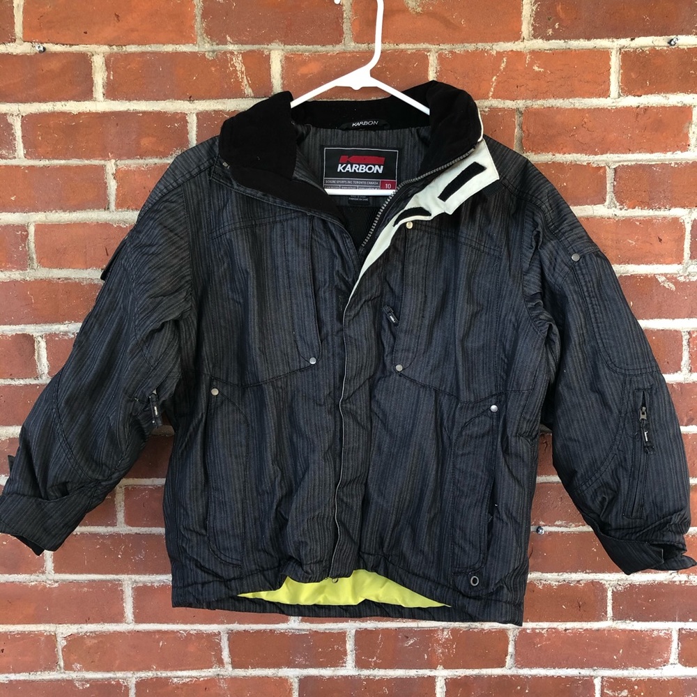 Karbon boys ski coat w detachable hat